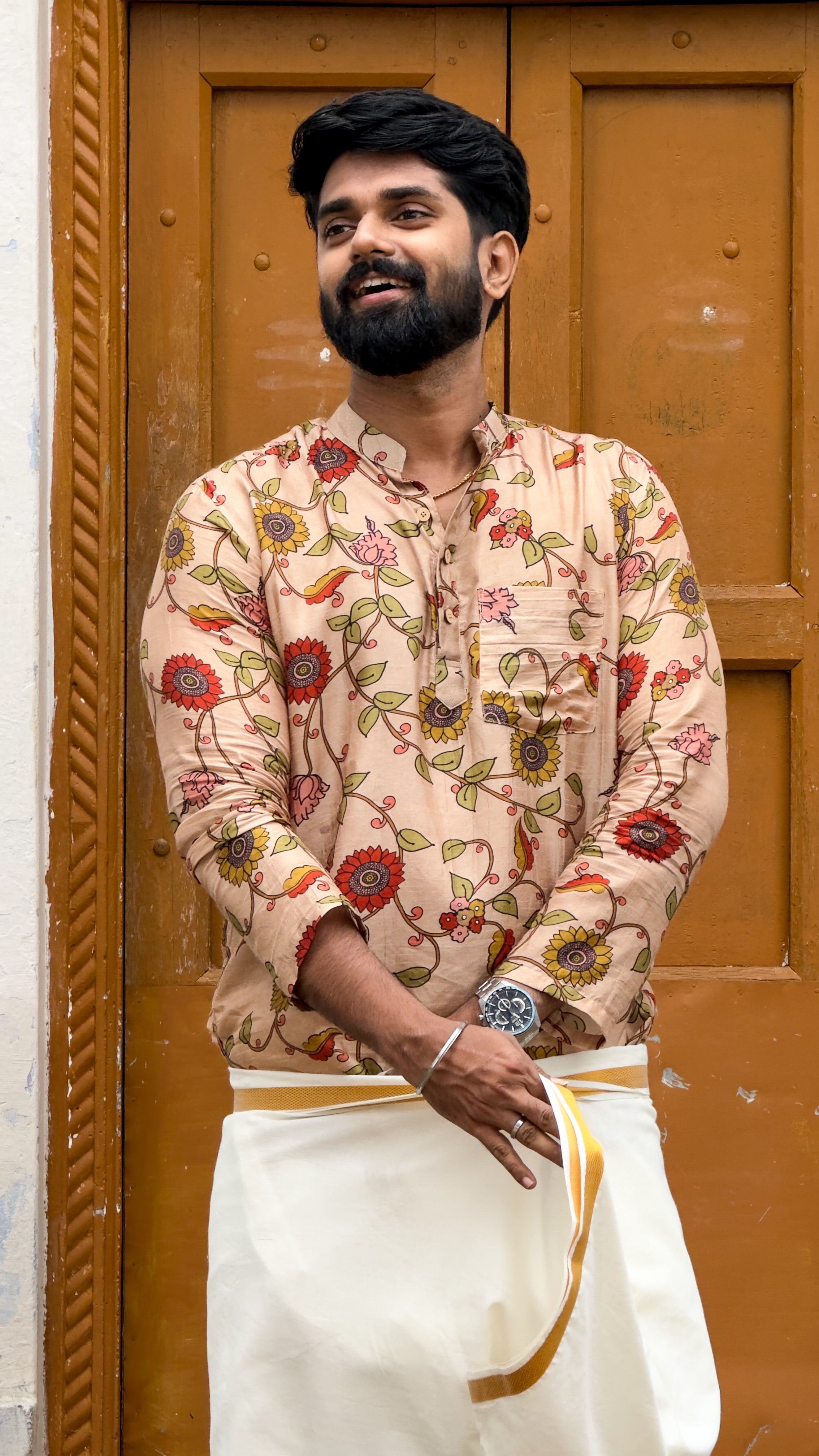 Arsh -  Beige Kalamkari