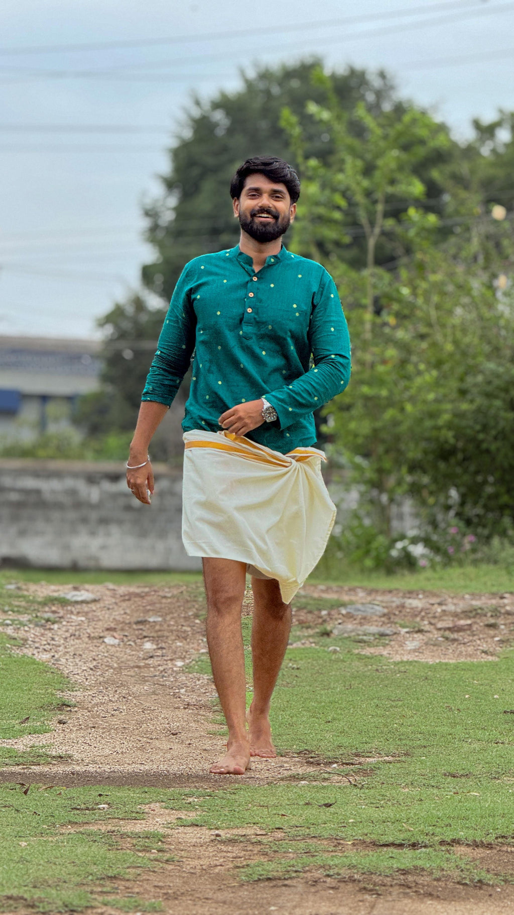Arsh - Green Butta Kurta