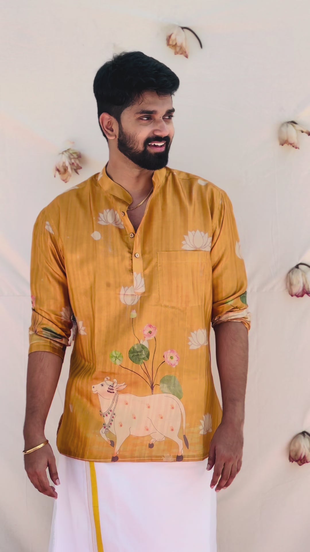 DHRUV - Pichwai Yellow Kurta